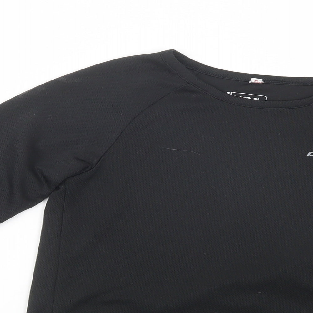 Dare 2B Boys Black  Polyester Pullover T-Shirt Size 7-8 Years Crew Neck Pullover
