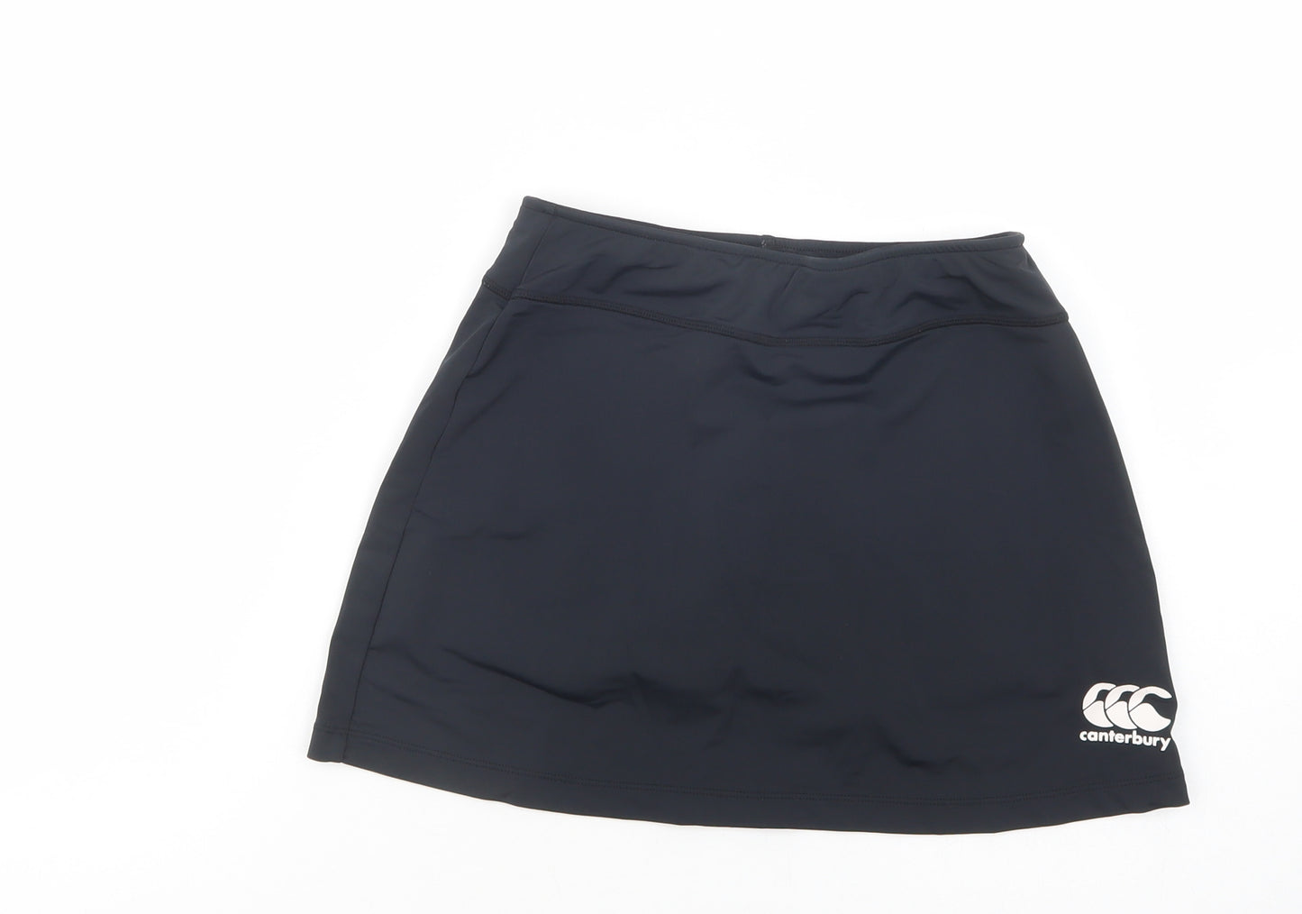 Canterbury Girls Black  Polyester Mini Skort Size 10 Years  Regular