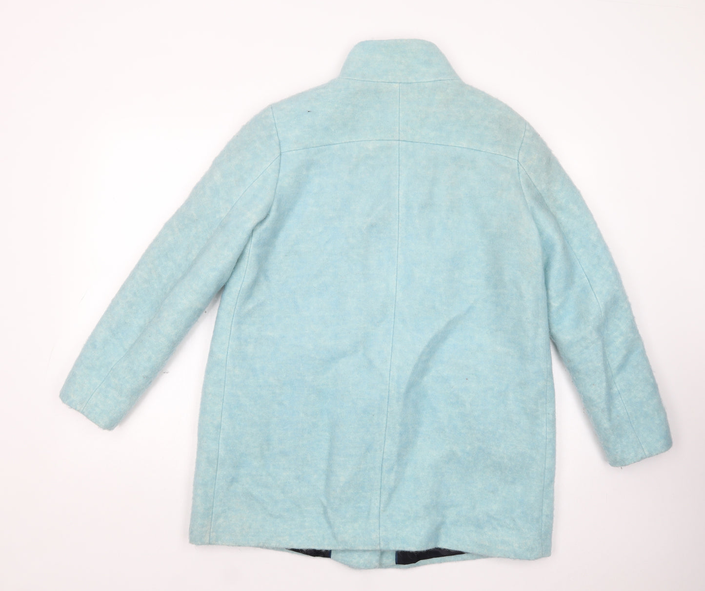 Zara Womens Blue   Pea Coat Coat Size M  Button