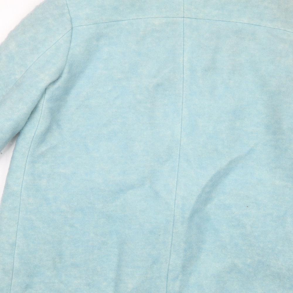 Zara Womens Blue   Pea Coat Coat Size M  Button