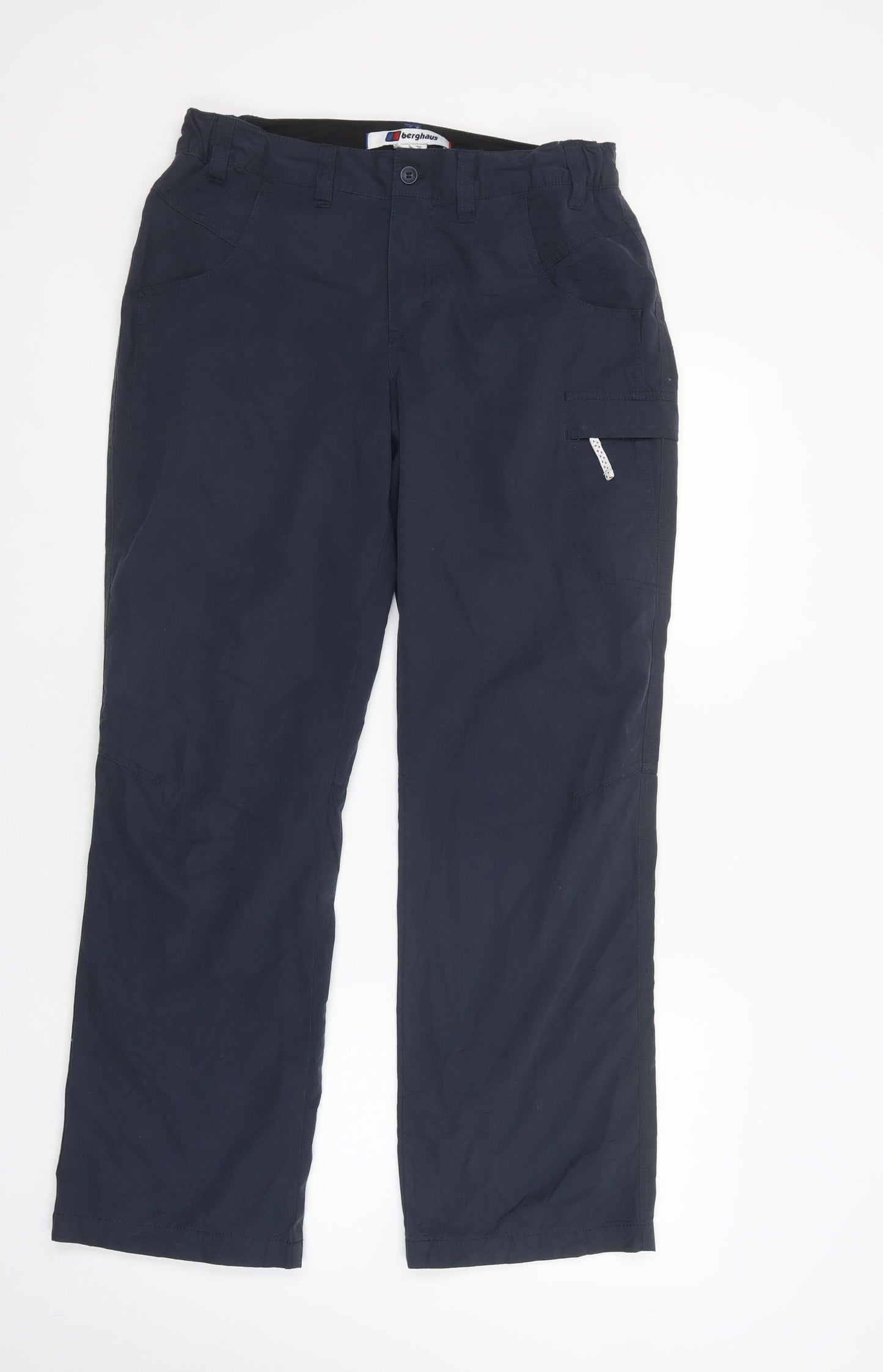 Berghaus Womens Blue  Polyester Cargo Trousers Size 12 L31 in Regular Button