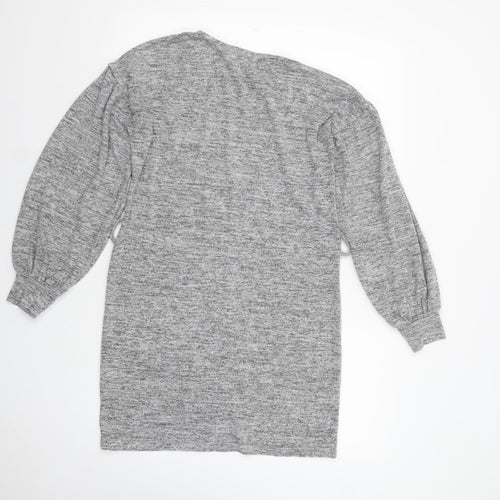 Primark Womens Grey Crew Neck  Polyester Tunic Jumper Size 10