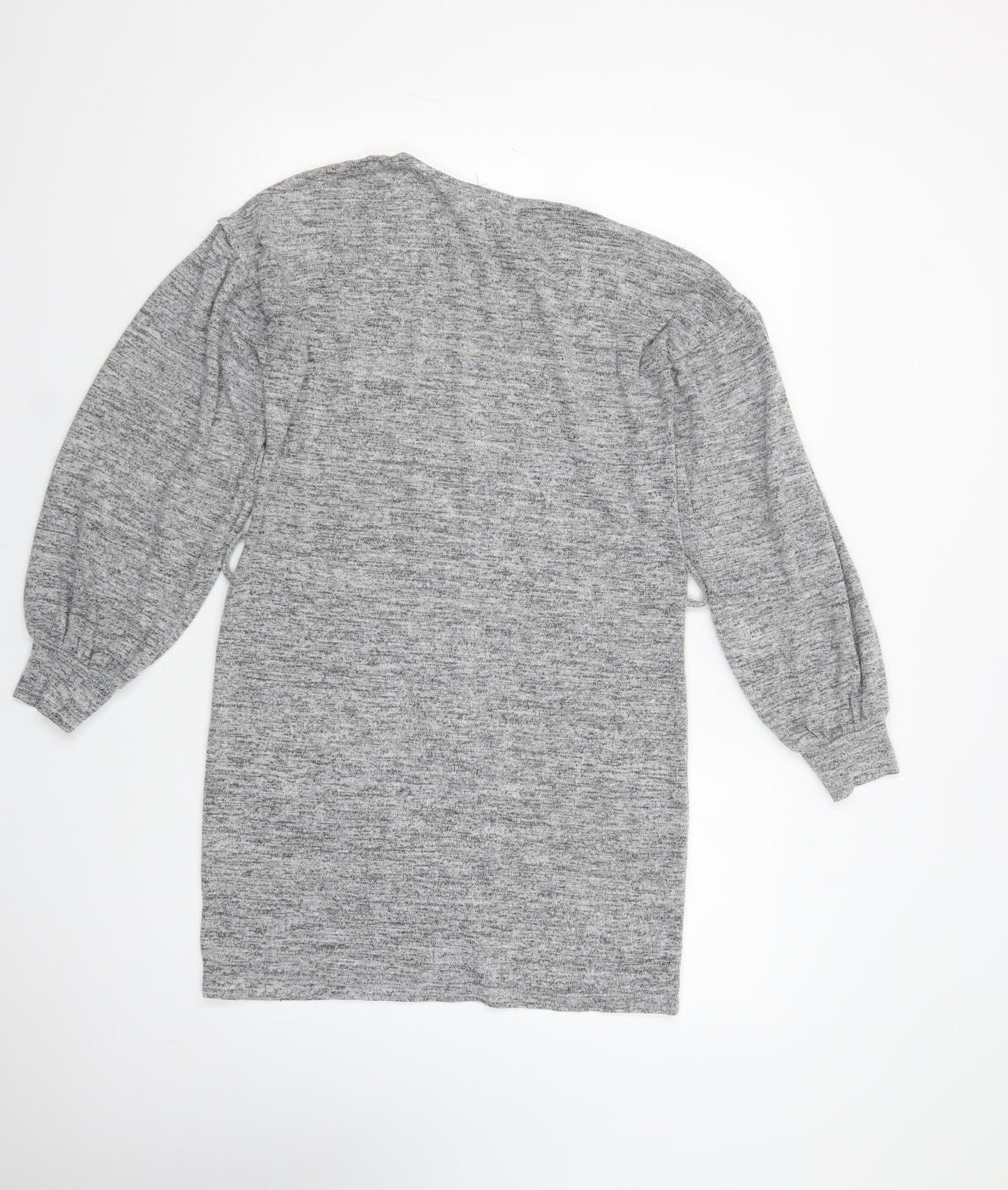 Primark Womens Grey Crew Neck  Polyester Tunic Jumper Size 10