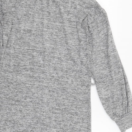 Primark Womens Grey Crew Neck  Polyester Tunic Jumper Size 10