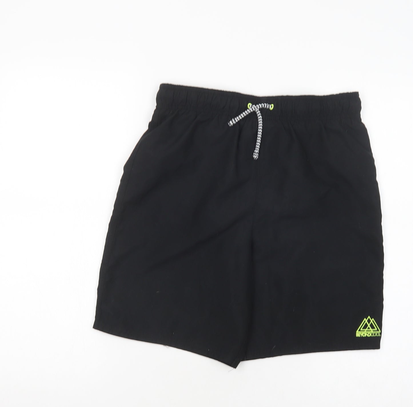 George Boys Black  Polyester Sweat Shorts Size 13-14 Years  Regular Drawstring