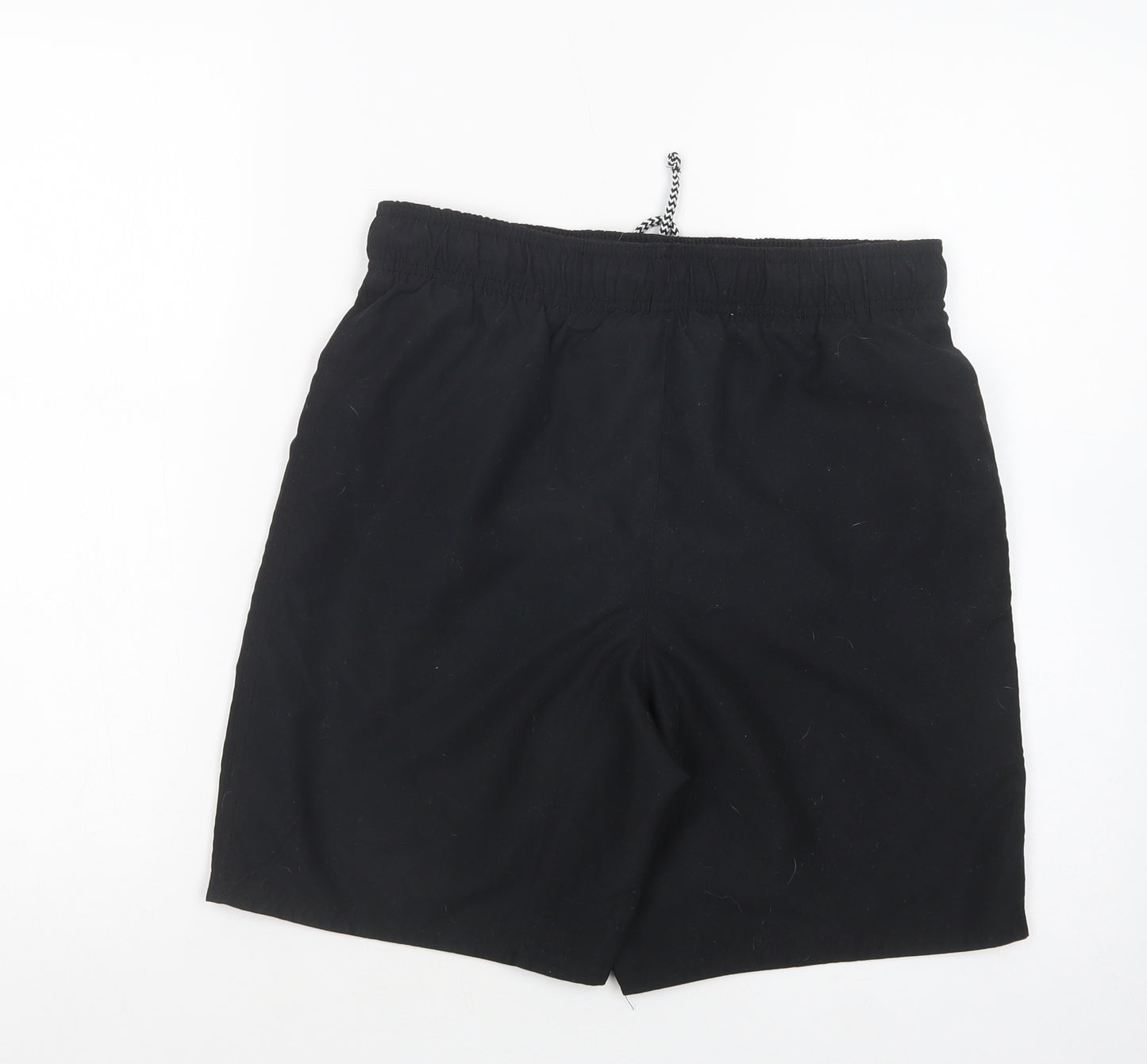 George Boys Black  Polyester Sweat Shorts Size 13-14 Years  Regular Drawstring
