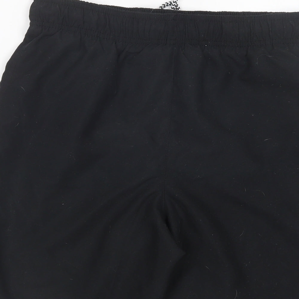 George Boys Black  Polyester Sweat Shorts Size 13-14 Years  Regular Drawstring