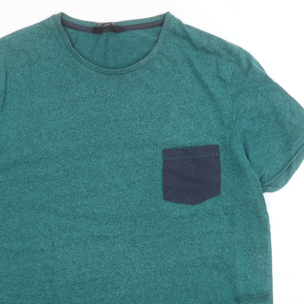 Primark Womens Green  Cotton Basic T-Shirt Size XL Crew Neck