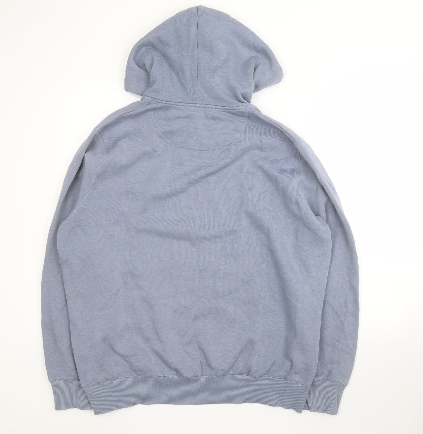 FCUK Mens Blue  Cotton Pullover Hoodie Size 2XL