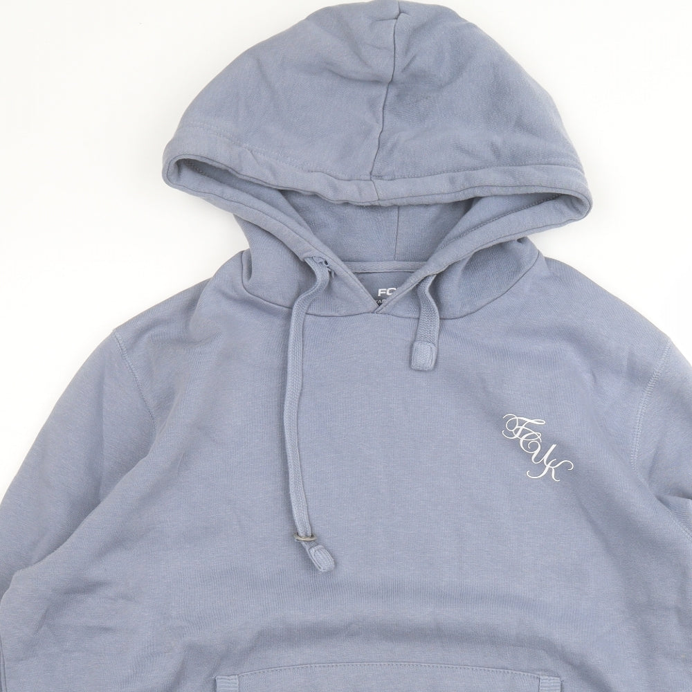 FCUK Mens Blue  Cotton Pullover Hoodie Size 2XL