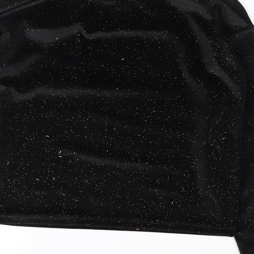 TU Girls Black  Polyester Basic T-Shirt Size 11 Years Round Neck Pullover