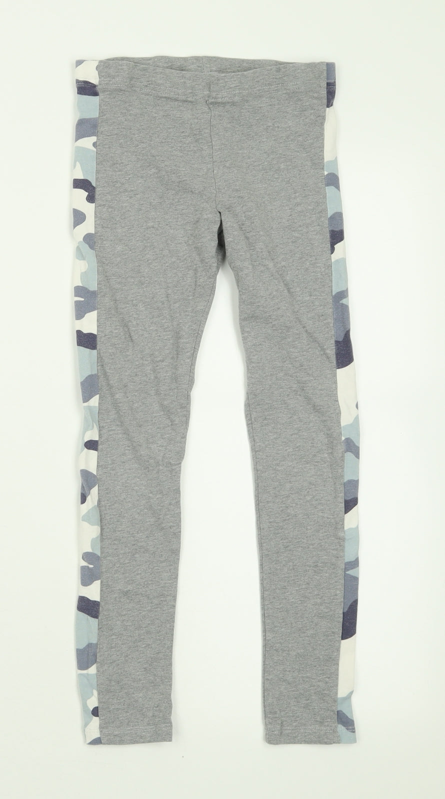 F&F Girls Green Camouflage Cotton Capri Trousers Size 8-9 Years  Regular Pullover