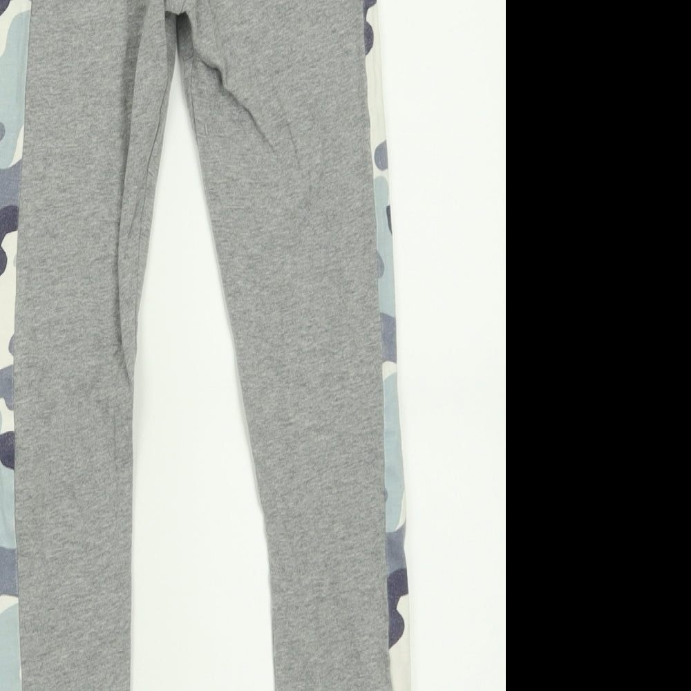 F&F Girls Green Camouflage Cotton Capri Trousers Size 8-9 Years  Regular Pullover