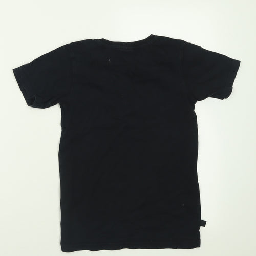 Zoo York Boys Black  Cotton Basic T-Shirt Size 8-9 Years Crew Neck Pullover