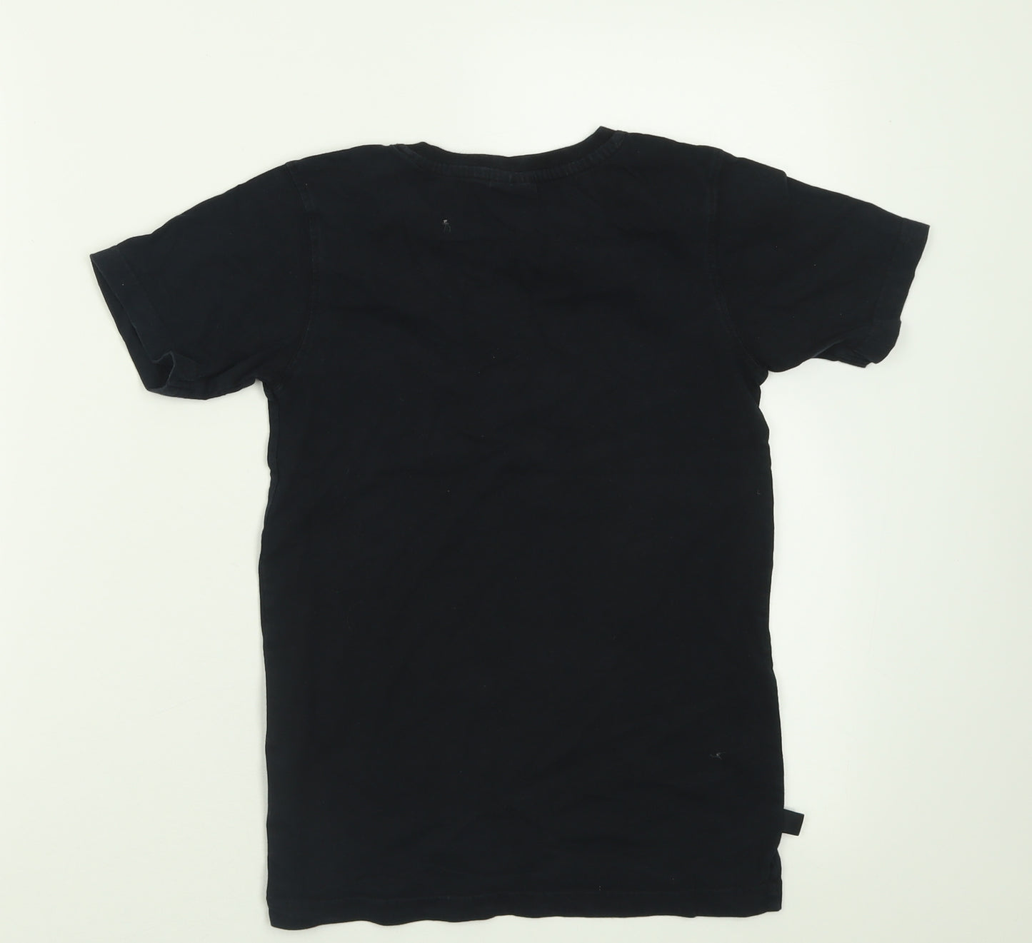 Zoo York Boys Black  Cotton Basic T-Shirt Size 8-9 Years Crew Neck Pullover