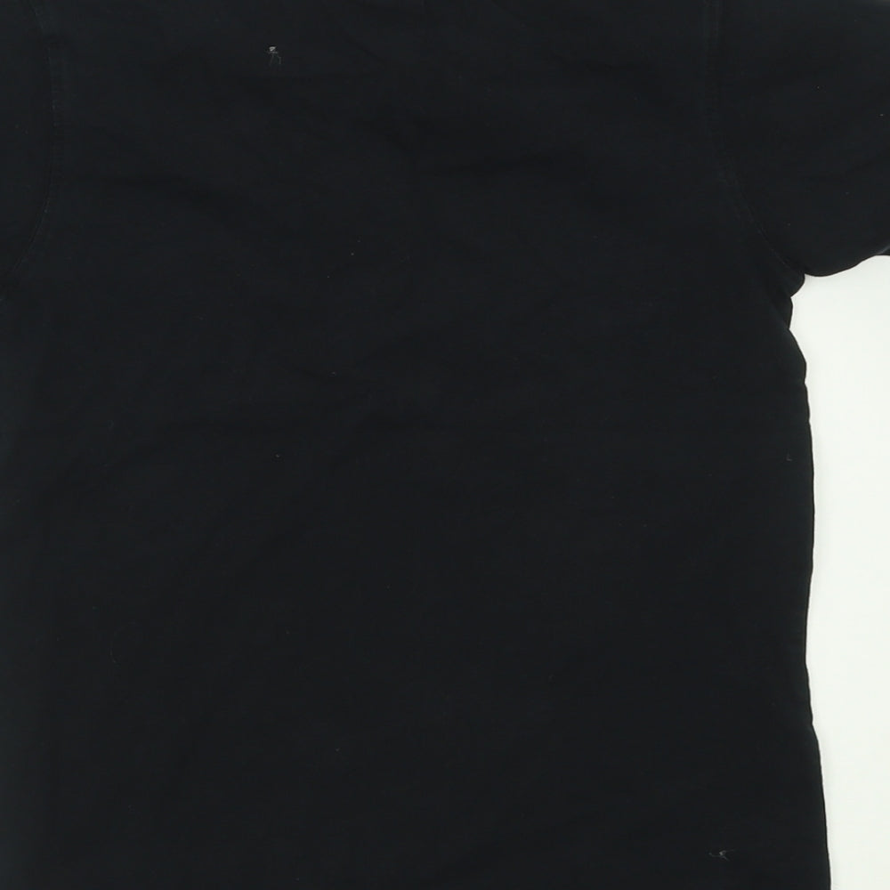 Zoo York Boys Black  Cotton Basic T-Shirt Size 8-9 Years Crew Neck Pullover