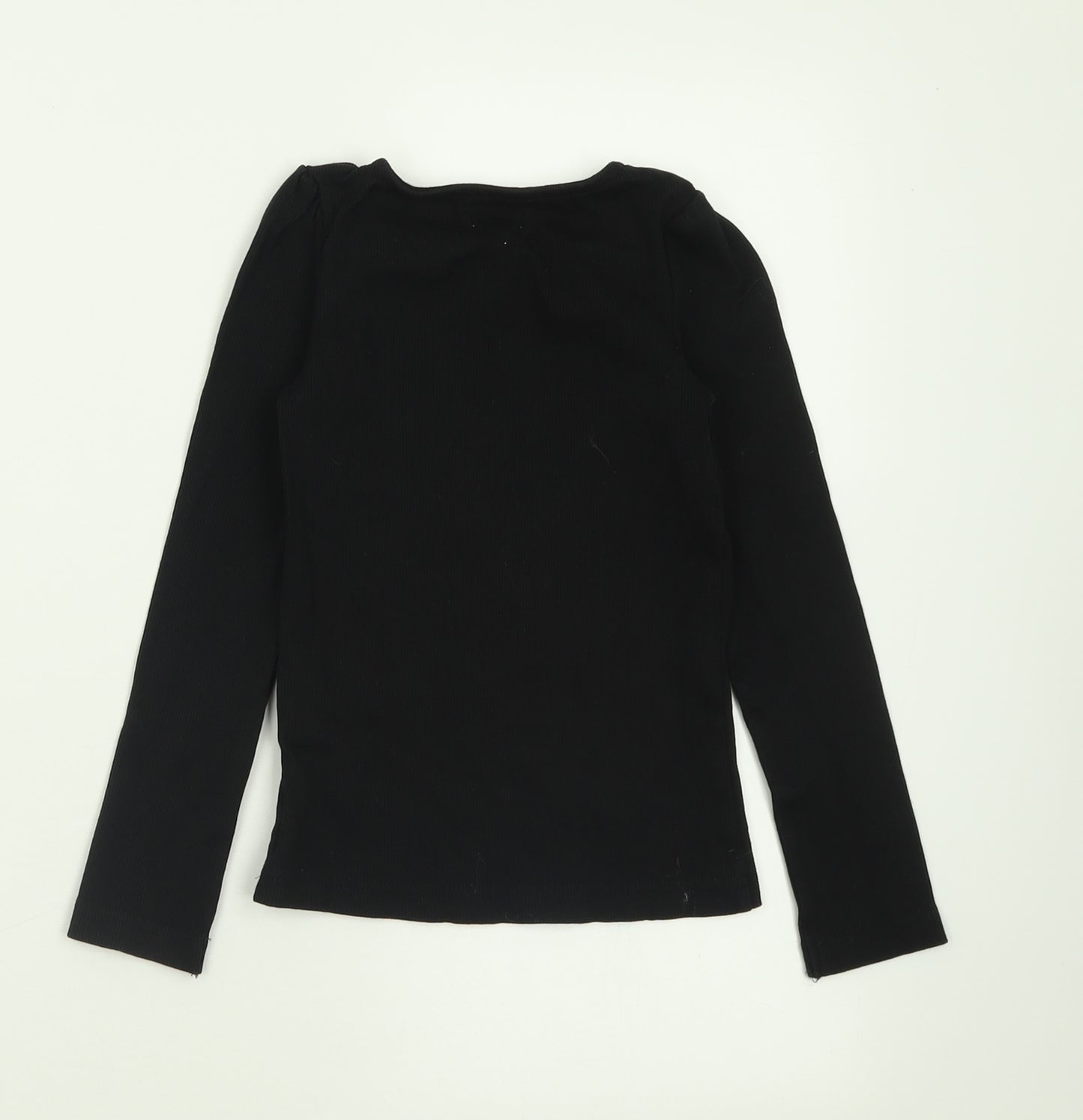 F&F Girls Black  Cotton Basic Casual Size 7-8 Years Crew Neck Pullover