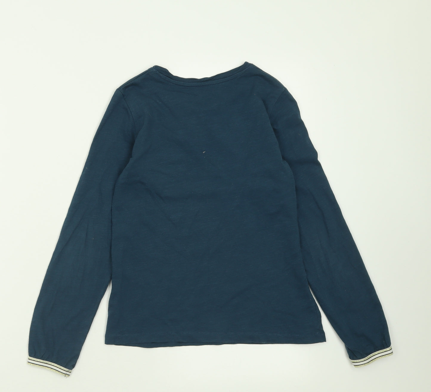 River Island Girls Blue  Cotton Basic Casual Size 10 Years Crew Neck Pullover