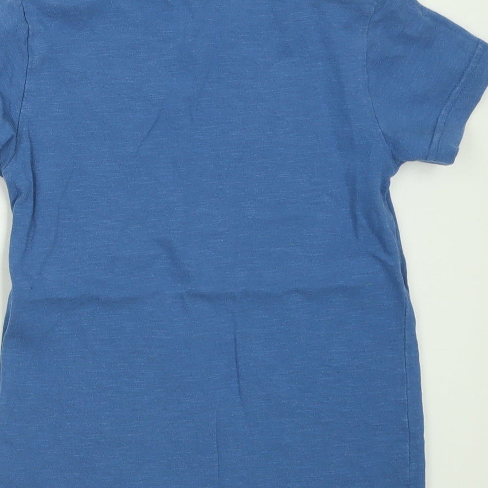 NEXT Boys Blue  Cotton Basic T-Shirt Size 3-4 Years Crew Neck Pullover - DInosaurs