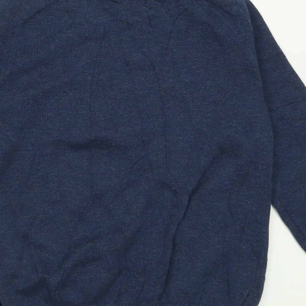 Blue Zoo Boys Blue Crew Neck  Cotton Pullover Jumper Size 3-4 Years  Pullover