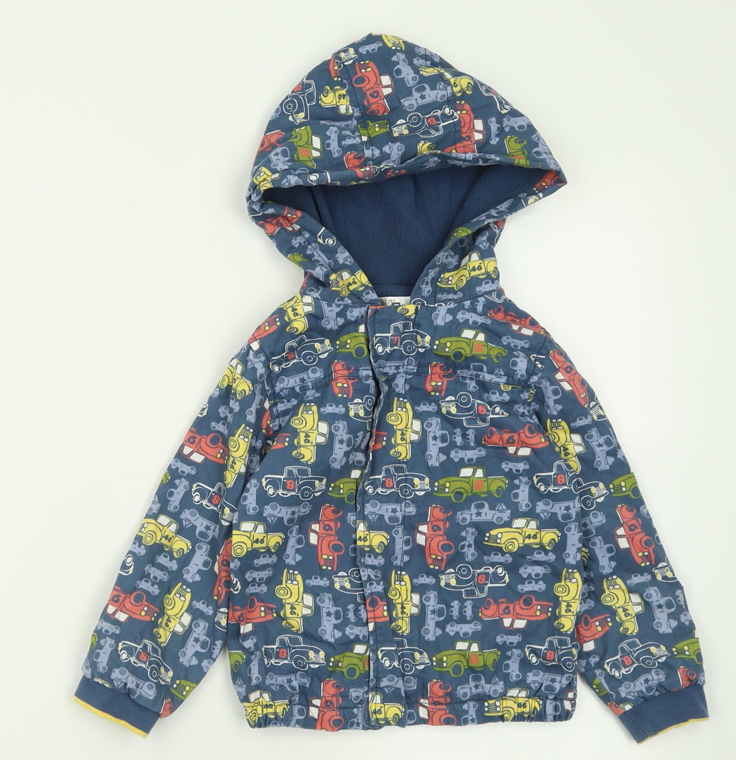 M&Co Boys Blue Geometric  Jacket  Size 2-3 Years  Zip