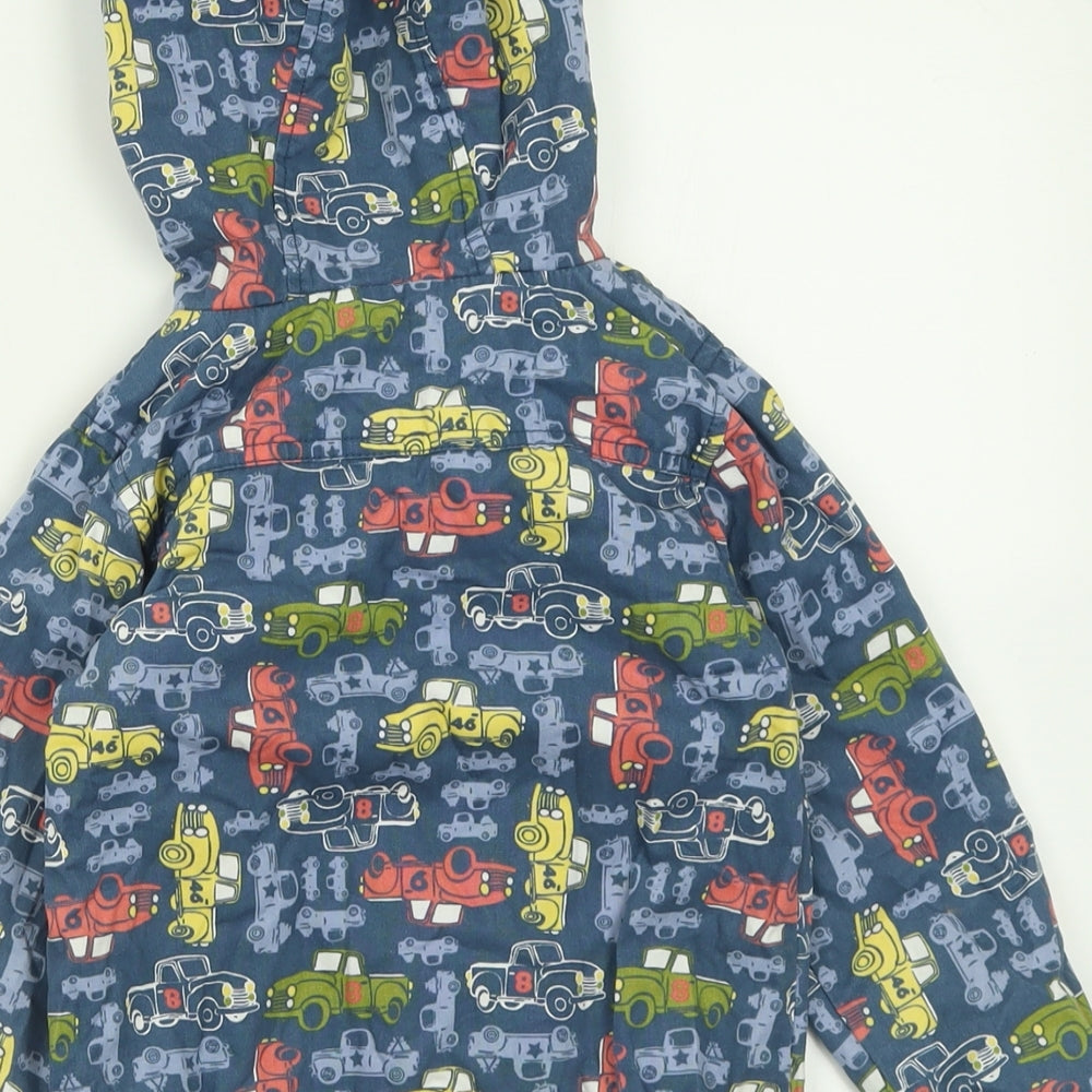 M&Co Boys Blue Geometric  Jacket  Size 2-3 Years  Zip