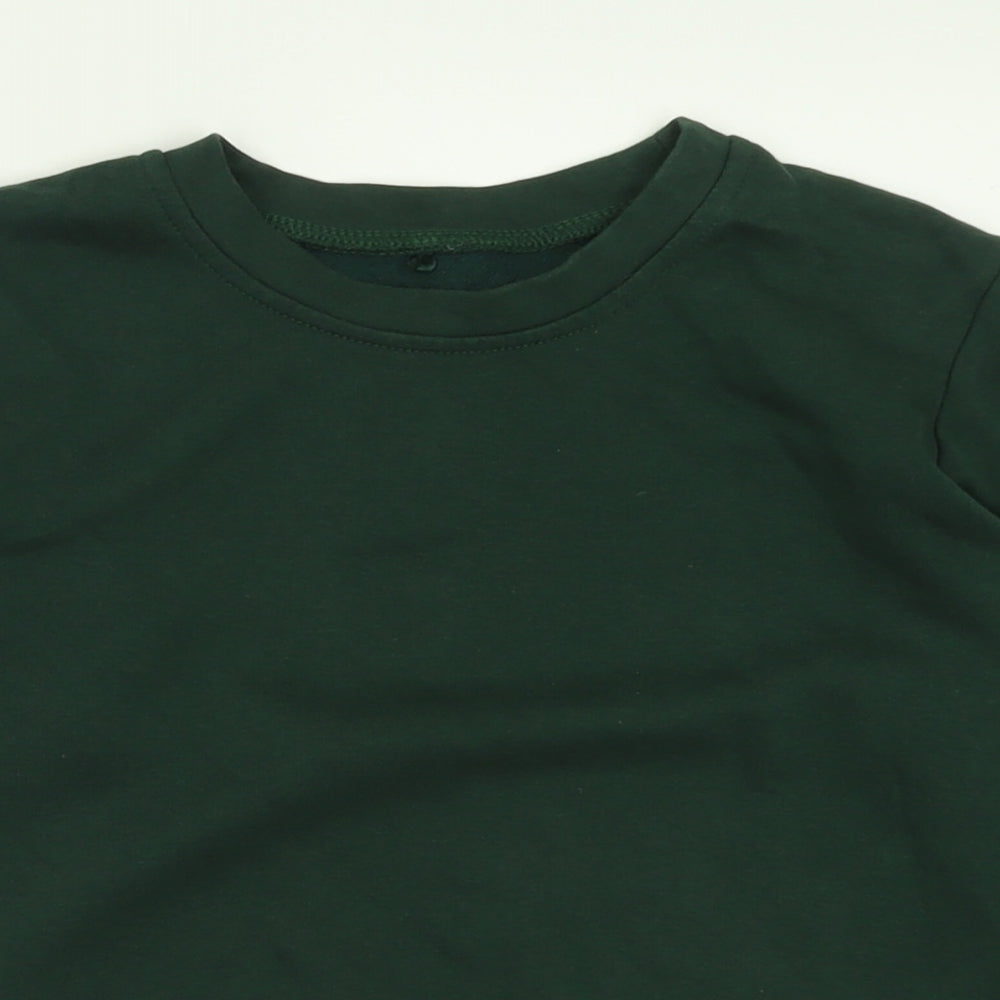NEXT Boys Green Crew Neck  Cotton Pullover Jumper Size 6-7 Years  Pullover