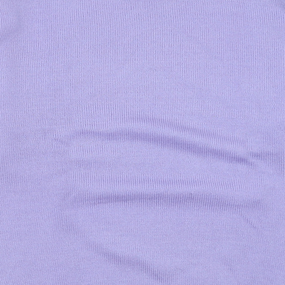 Damart Womens Purple Crew Neck  Acrylic Pullover Jumper Size 18