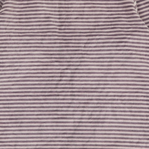 Lisa Rose  Girls Purple Striped Polyester Basic Casual Size 14 Years Crew Neck Pullover