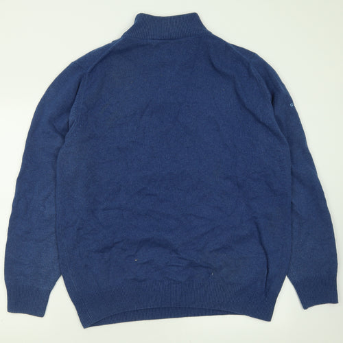 Glenmuir Mens Blue High Neck  Wool Pullover Jumper Size XL