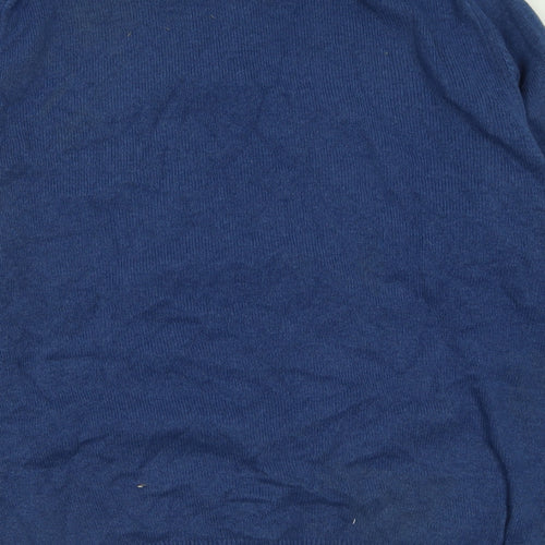 Glenmuir Mens Blue High Neck  Wool Pullover Jumper Size XL