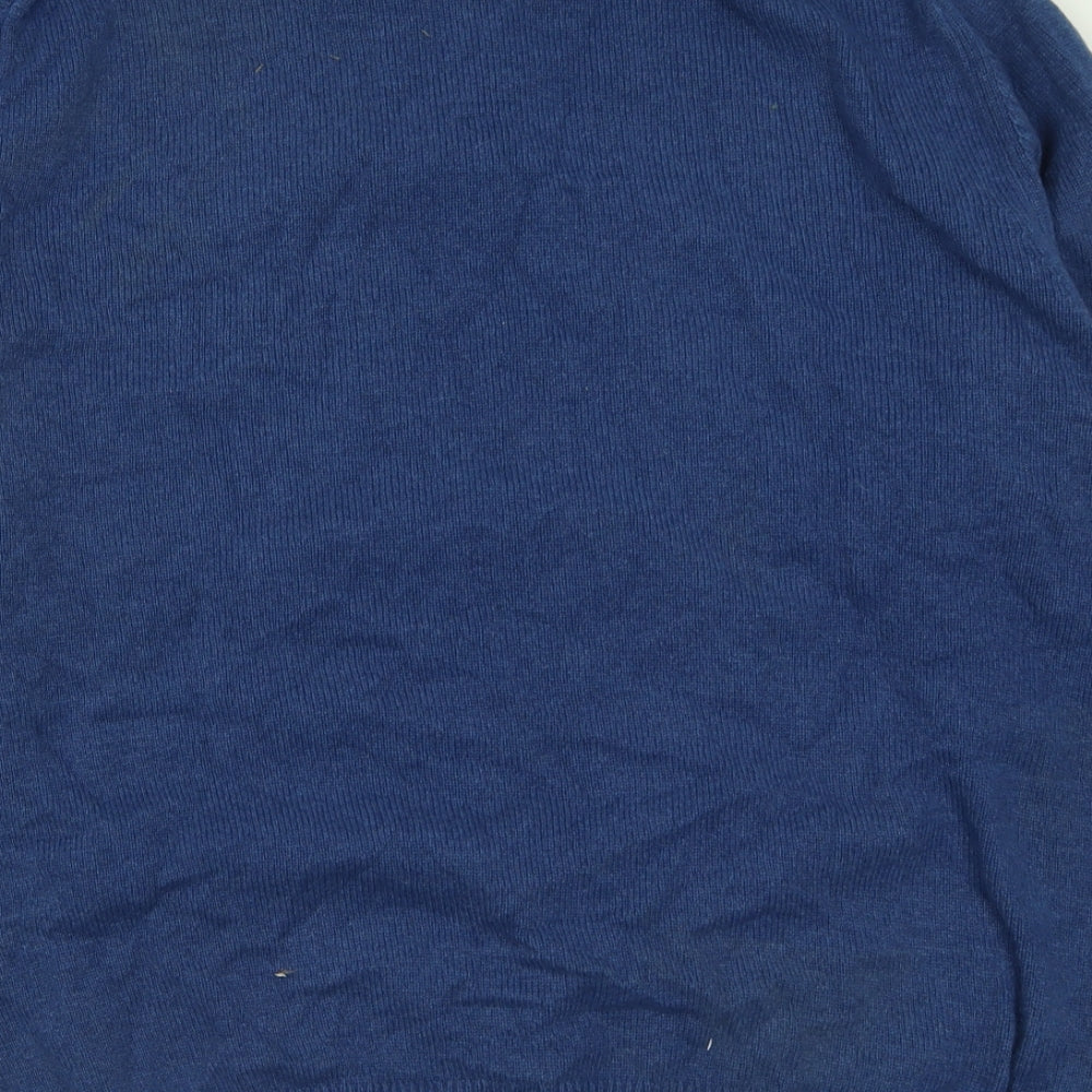 Glenmuir Mens Blue High Neck  Wool Pullover Jumper Size XL