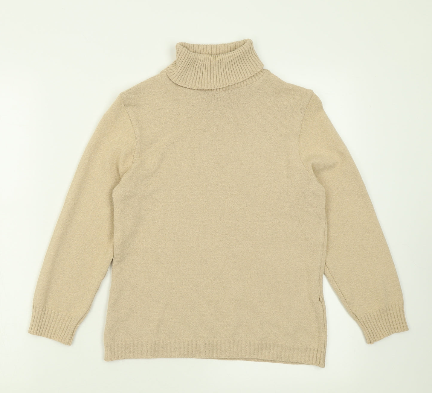 George Womens Brown Roll Neck  Acrylic Pullover Jumper Size 12