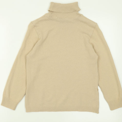 George Womens Brown Roll Neck  Acrylic Pullover Jumper Size 12