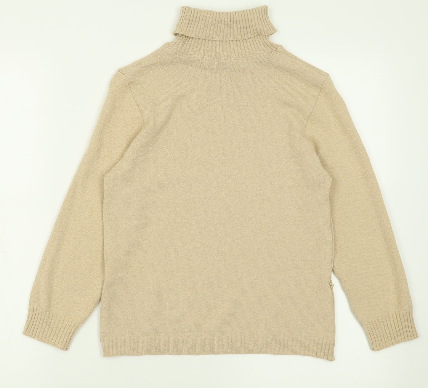 George Womens Brown Roll Neck  Acrylic Pullover Jumper Size 12