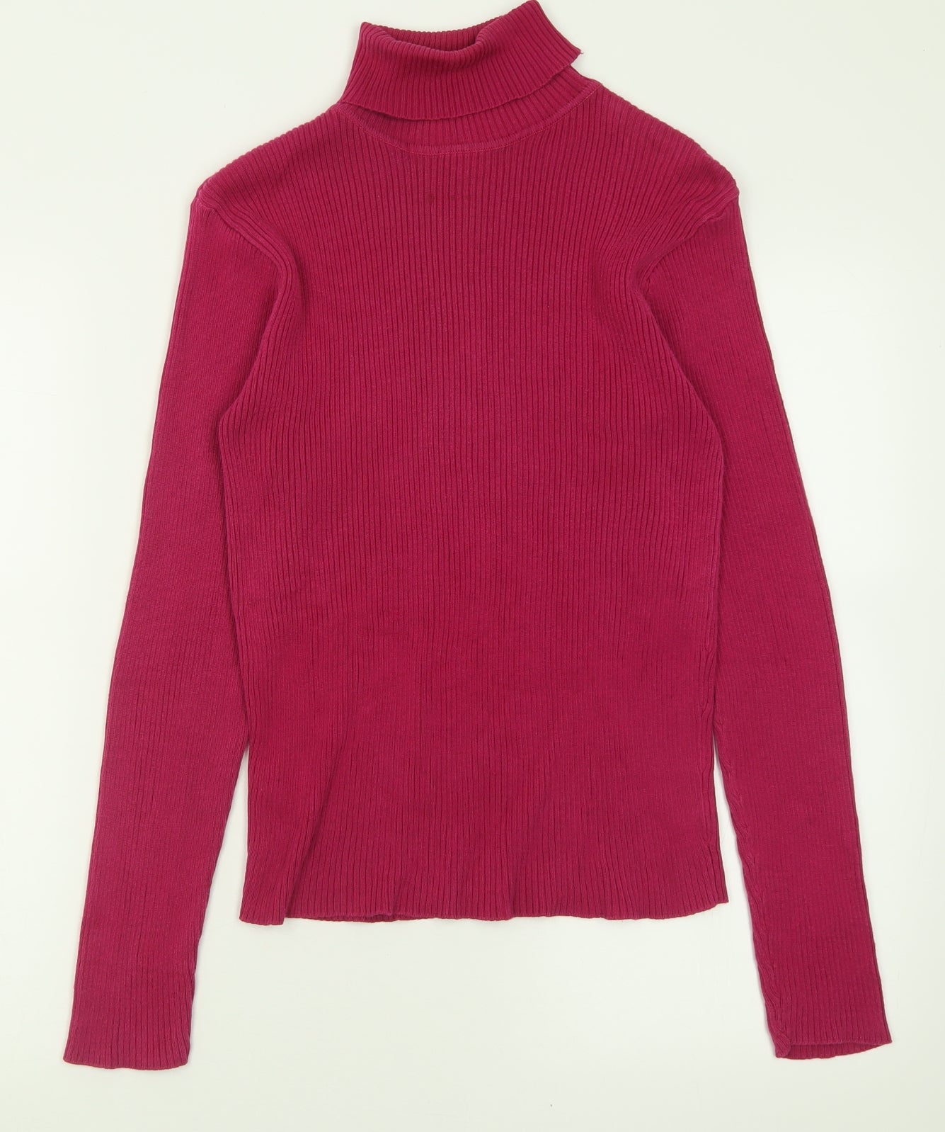 George Womens Purple Roll Neck  Cotton Pullover Jumper Size 12