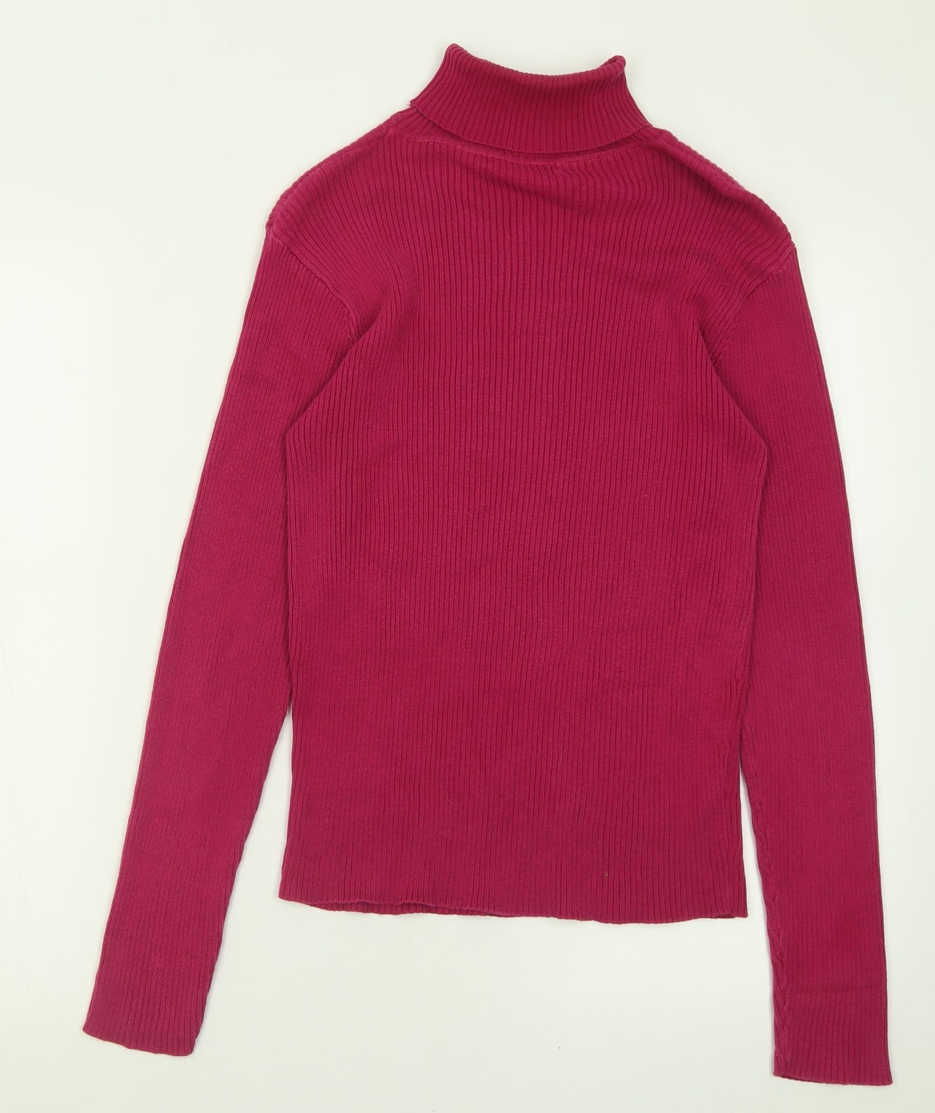 George Womens Purple Roll Neck  Cotton Pullover Jumper Size 12