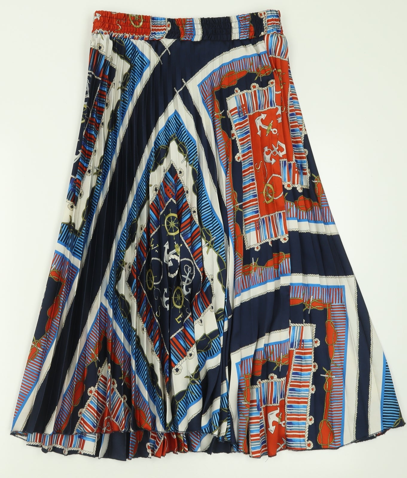 Zara Womens Multicoloured Geometric Polyester A-Line Skirt Size M