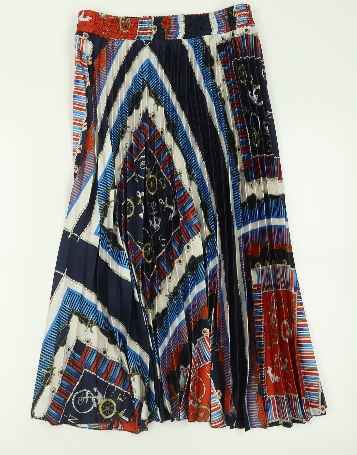 Zara Womens Multicoloured Geometric Polyester A-Line Skirt Size M