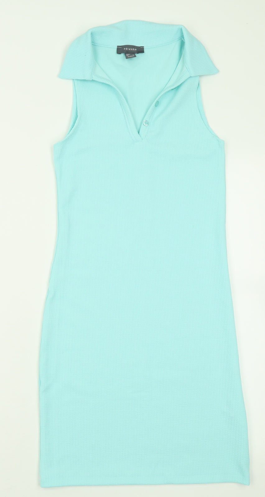 Primark Womens Blue  Polyester Bodycon  Size 10  V-Neck Pullover