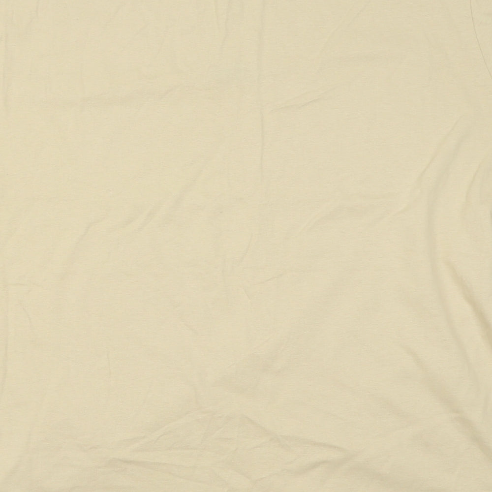 Boohoo Mens Beige  Polyester  T-Shirt Size M Crew Neck