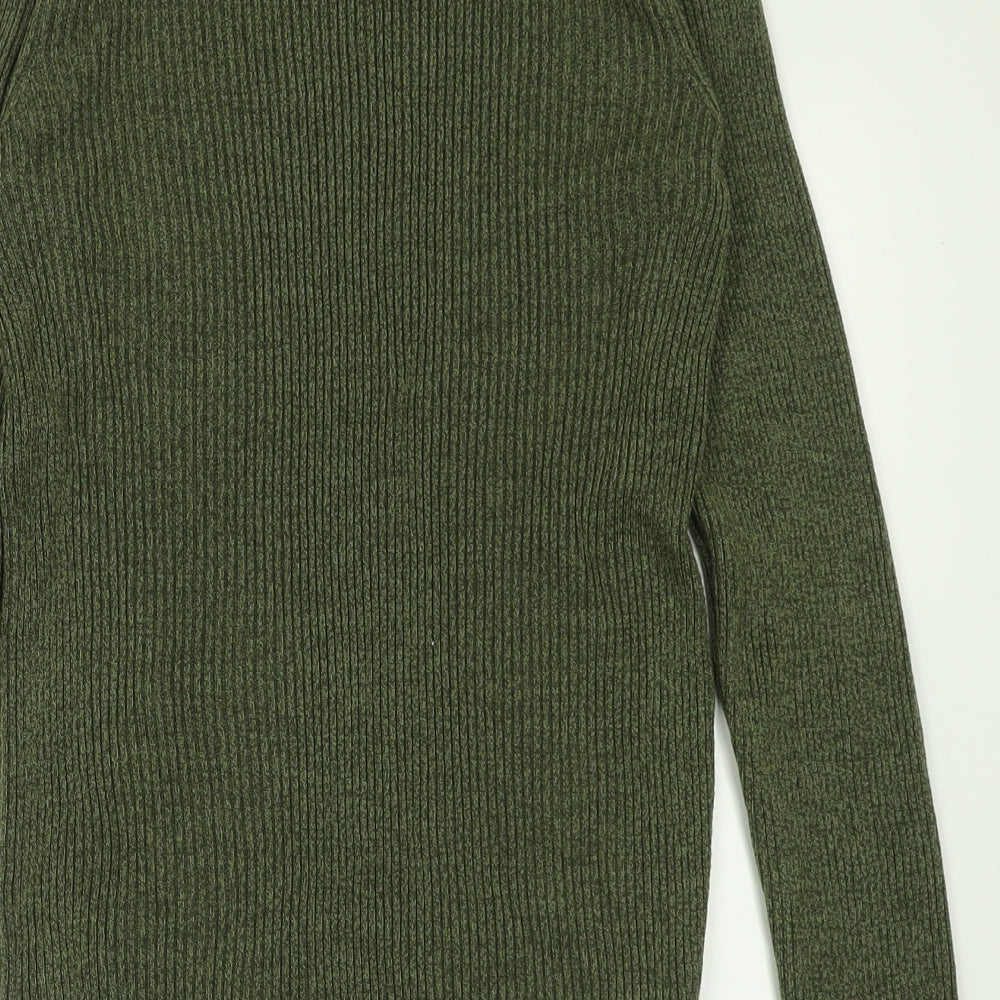 ASOS Mens Green Crew Neck  Acrylic Pullover Jumper Size M