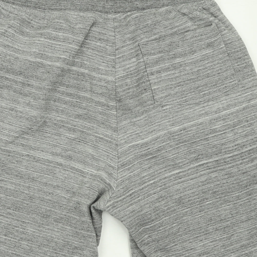 Work Out Mens Grey  Polyester Sweat Shorts Size M L7 in Regular Tie