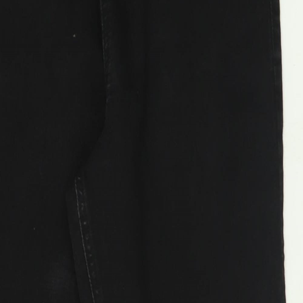Marks and Spencer Womens Black  Cotton Jegging Trousers Size 12 L28 in Regular