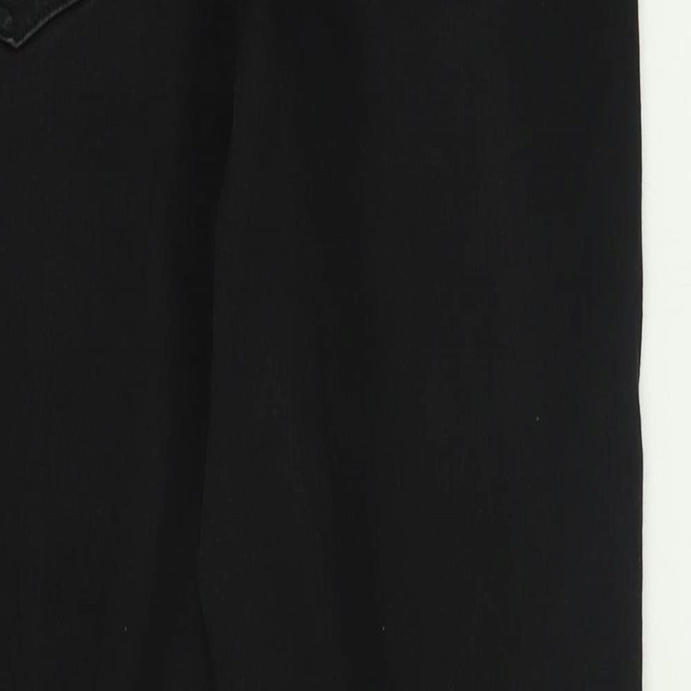 Marks and Spencer Womens Black  Cotton Jegging Trousers Size 12 L28 in Regular
