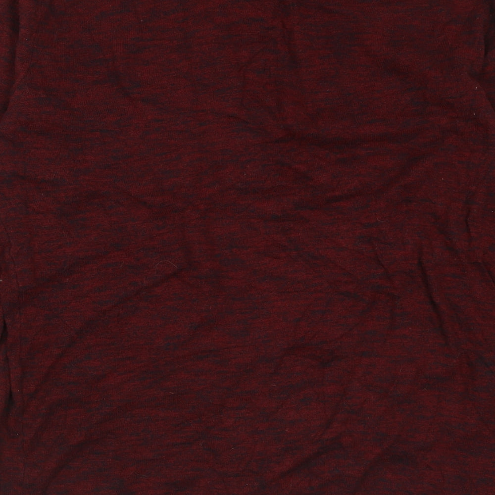 JACK & JONES Mens Red Crew Neck  Acrylic Pullover Jumper Size S