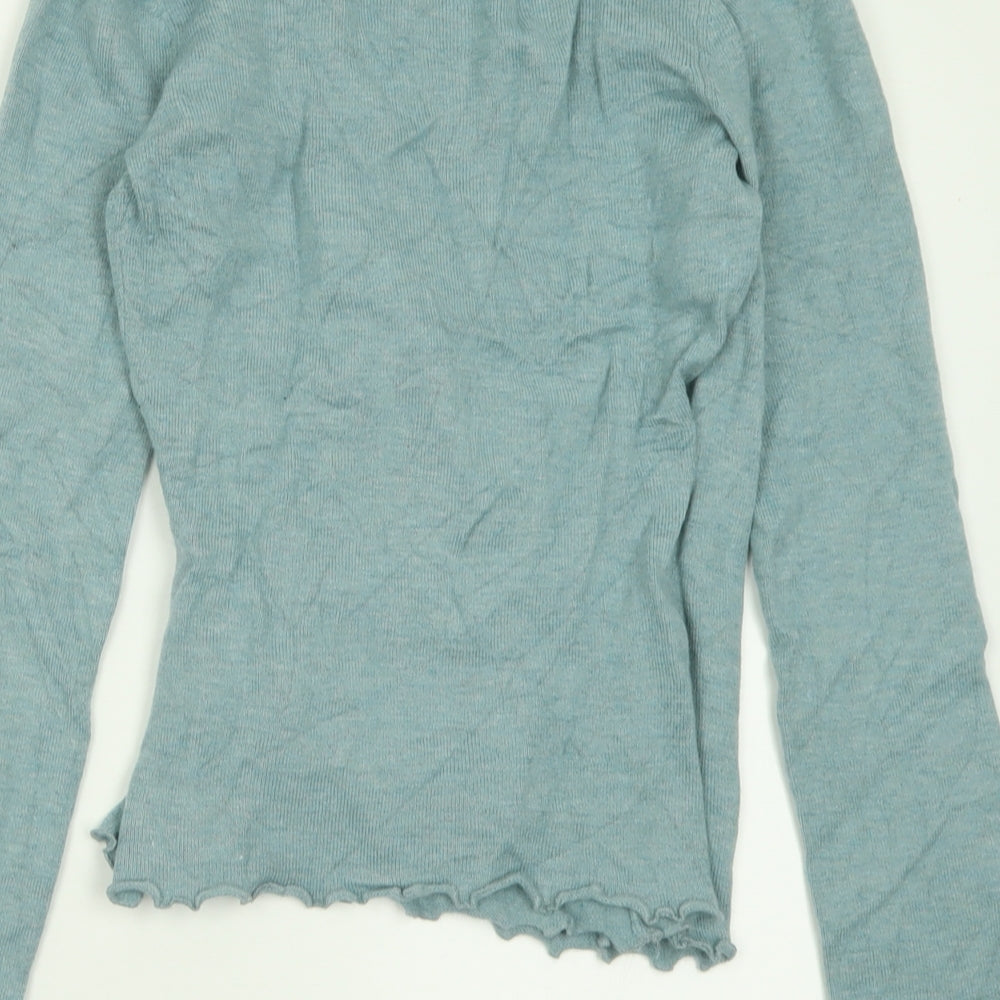 White Stuff Womens Black V-Neck  Viscose Pullover Jumper Size 10