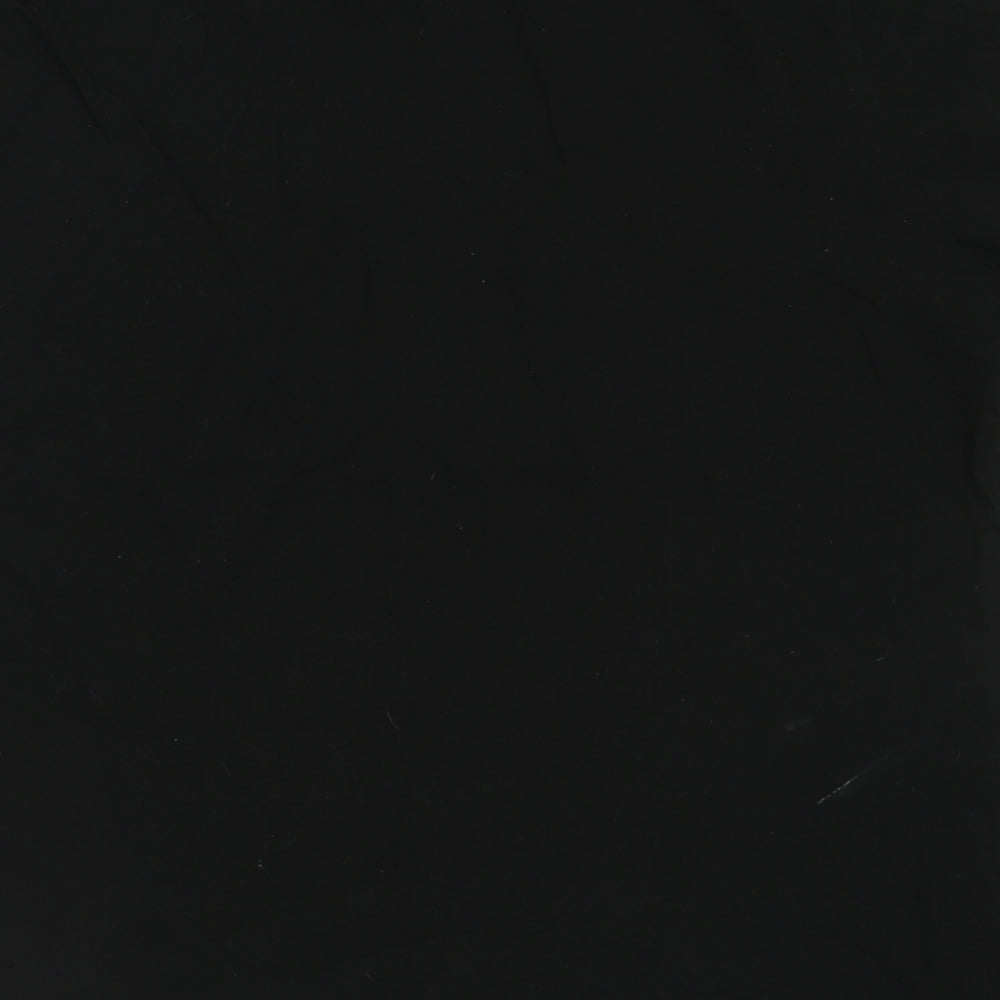 New Look Womens Black  Cotton Basic T-Shirt Size 16 Crew Neck
