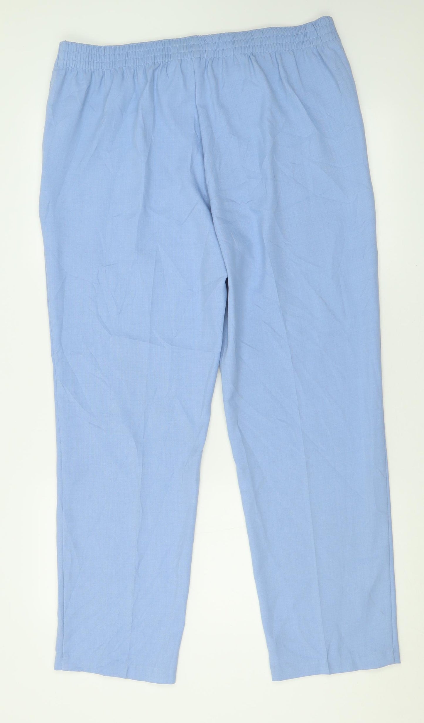 Marks and Spencer Womens Black  Polyester Trousers  Size 16 L28 in Regular Button
