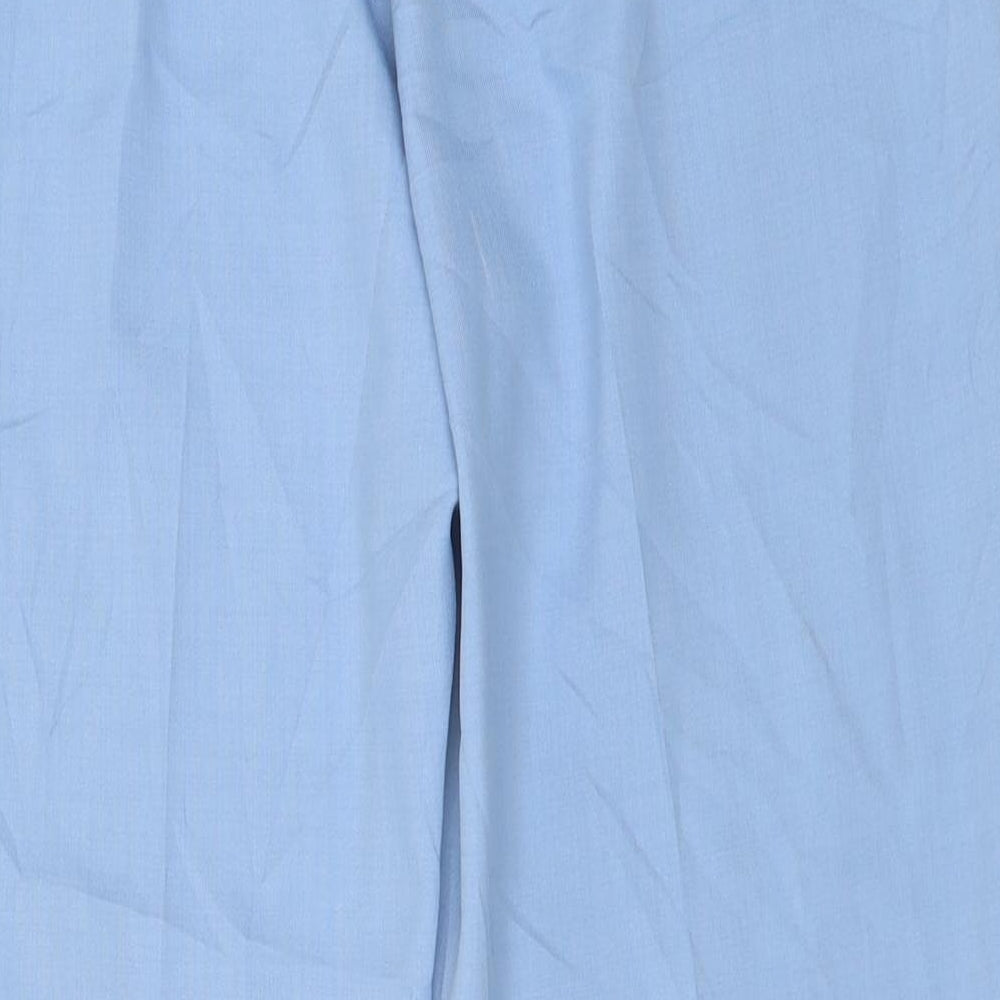 Marks and Spencer Womens Black  Polyester Trousers  Size 16 L28 in Regular Button